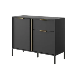 Madia 103x82h cm 2 ante 1 cassetto moderna antracite Nebula