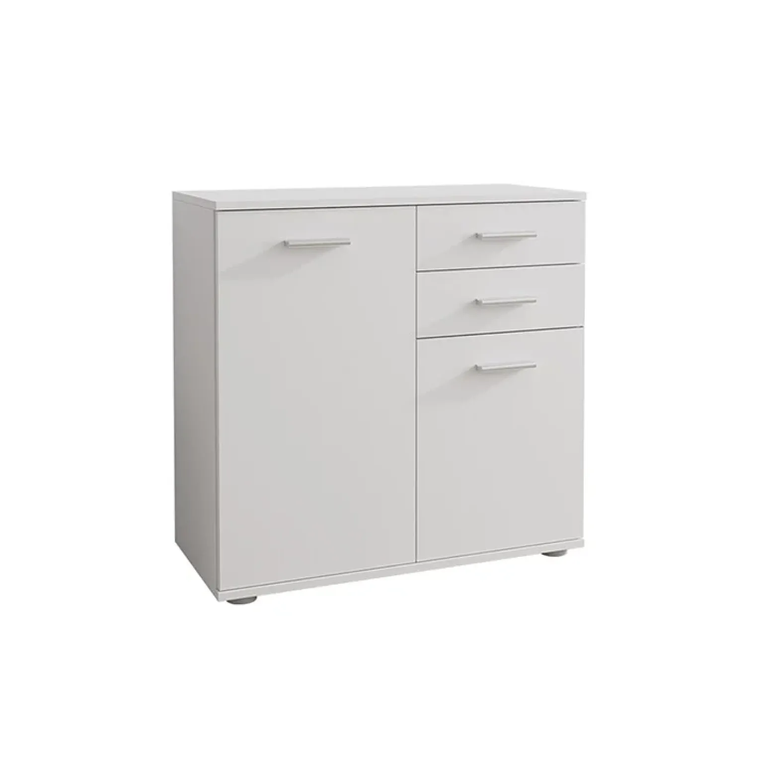 Madia 71x76h cm 2 ante 2 cassetti moderna bianco Ely