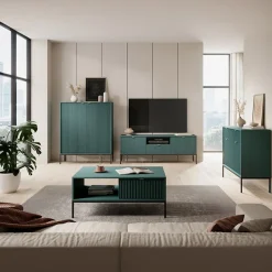 Madia 104x83h cm 2 ante 2 cassetti moderna design verde Alisa
