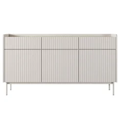 Madia 153x82h cm 3 ante 3 cassetti beige cannettato rovere Fioca