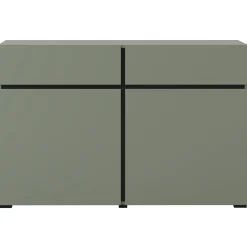 Madia 120x78h cm 2 ante 2 cassetti moderna verde nero Lolla