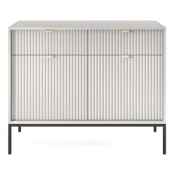 Madia 104x83h cm 2 ante 2 cassetti moderna grigio Alisa