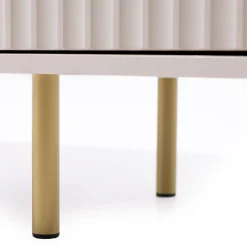 Madia 150x80h cm 2 ante 3 cassetti cannettato moderna beige Vanessa