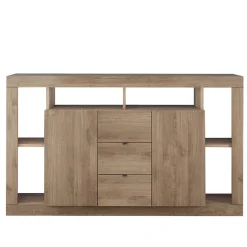 Madia 172x102h cm 2 ante 3 cassetti moderna rovere scuro Trilogy