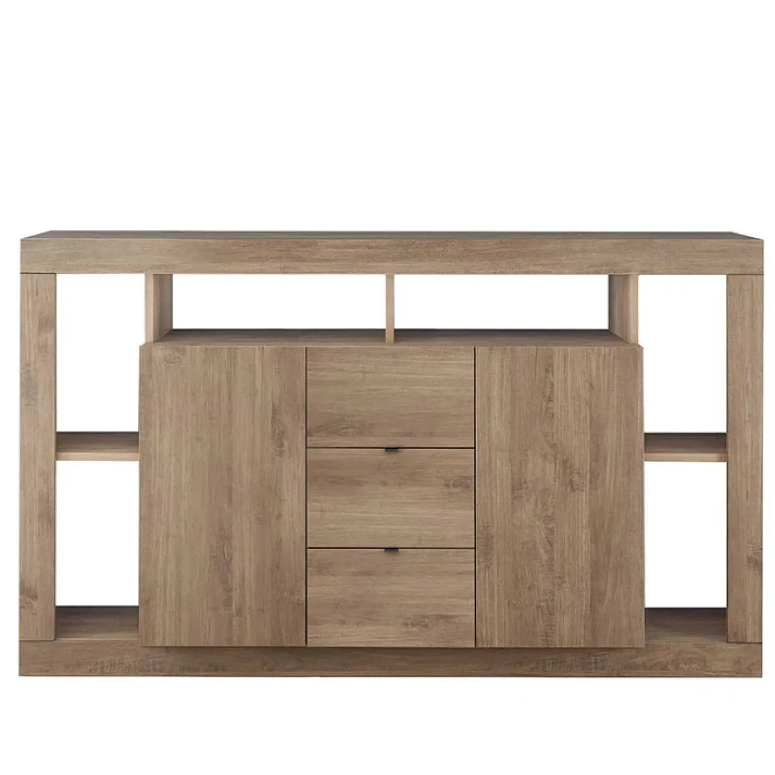 Madia 172x102h cm 2 ante 3 cassetti moderna rovere scuro Trilogy