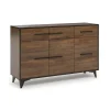 Madia 135x86h cm 3 ante 3 cassetti noce Line