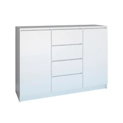 Madia 120x97h cm 2 ante 4 cassetti  moderna bianco Velsen