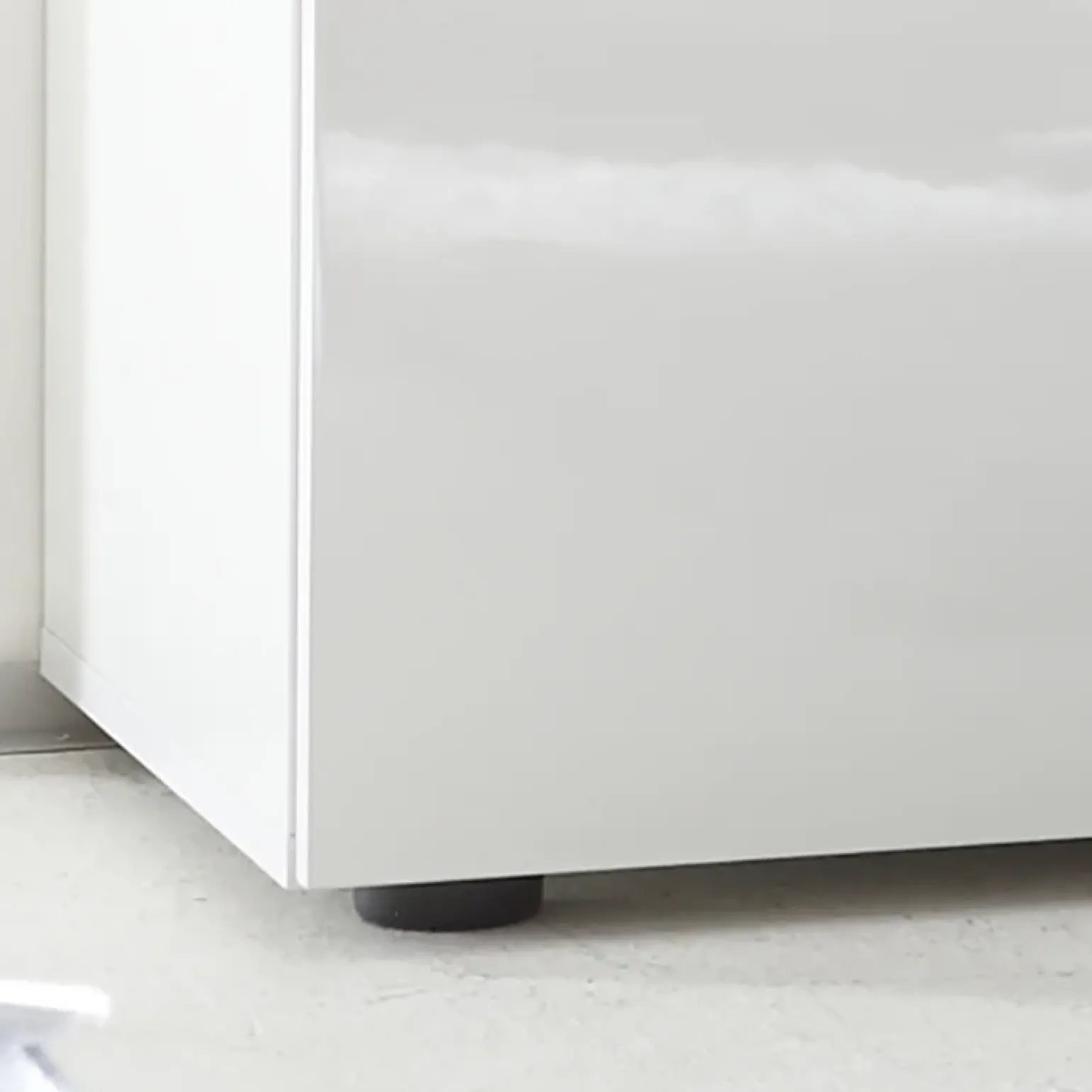 Madia 130x82h cm 2 ante 1 cassetto moderna bianco lucido Steppi
