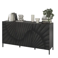 Madia 181x95h cm 3 ante antracite frontali serigrafati Seira