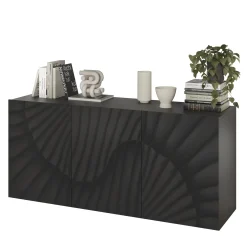 Madia 181x95h cm 3 ante antracite frontali serigrafati Seira