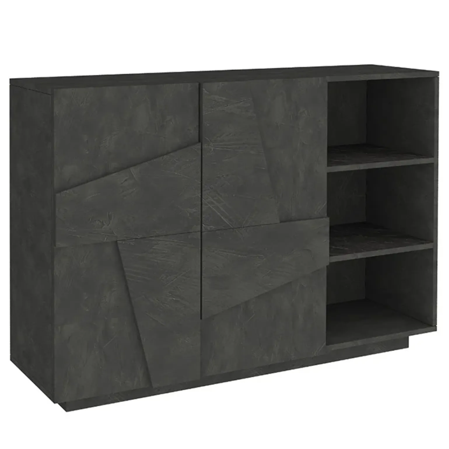 Madia 120x86h cm 2 ante e vani a giorno moderna ossido Zenzero