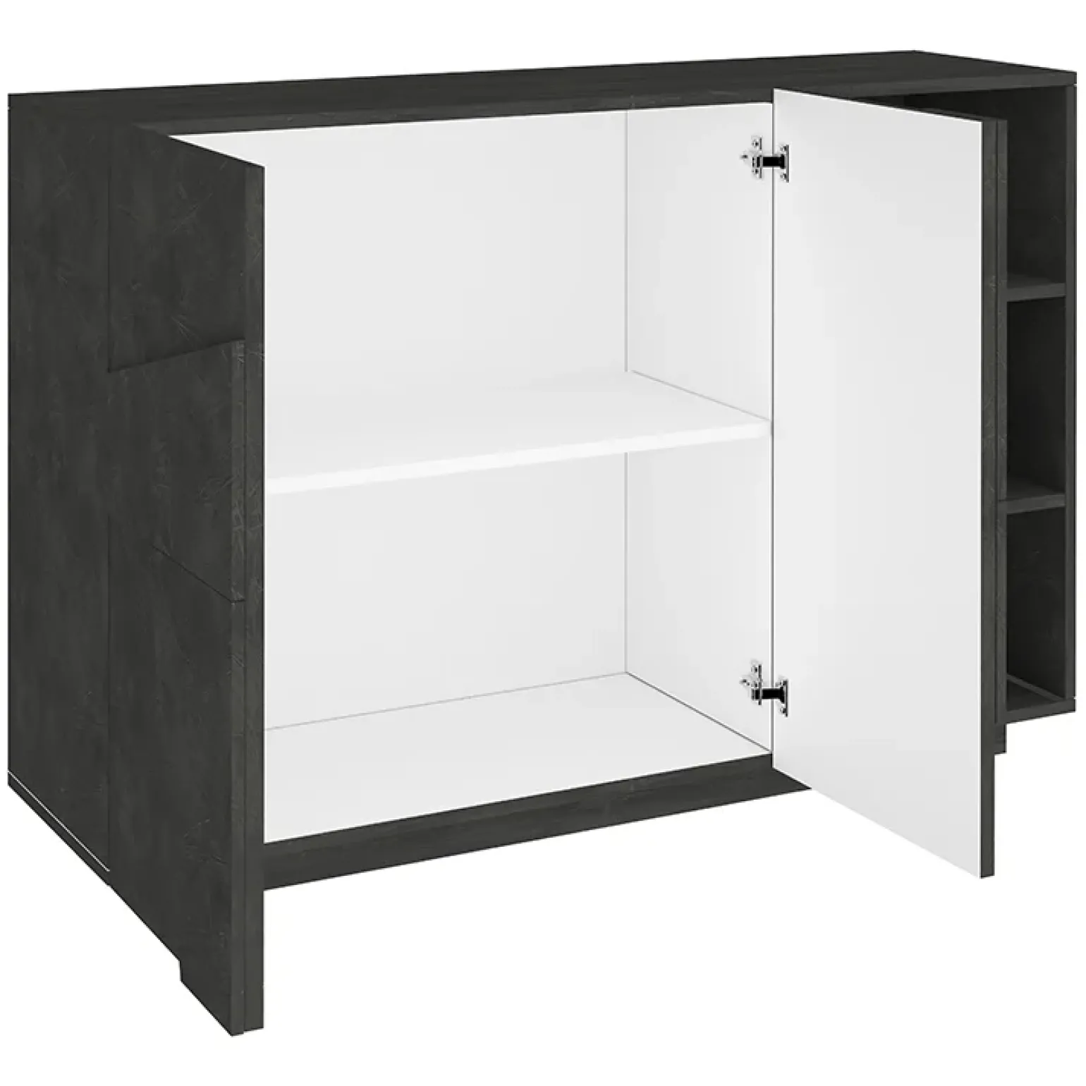 Madia 120x86h cm 2 ante e vani a giorno moderna ossido Zenzero