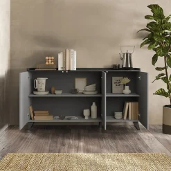 Madia 181x99h cm 3 ante grigio scuro antracite Jonson