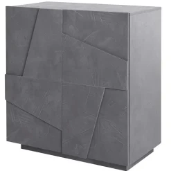 Madia 81x86h cm 2 ante moderna decorate ossido Zenzero Gihome®