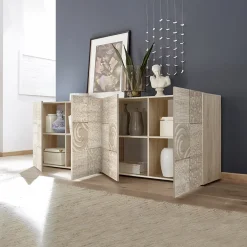 Madia 241x84h cm 4 ante moderna rovere samoa Paradise