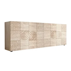 Madia 241x84h cm 4 ante moderna rovere samoa Paradise