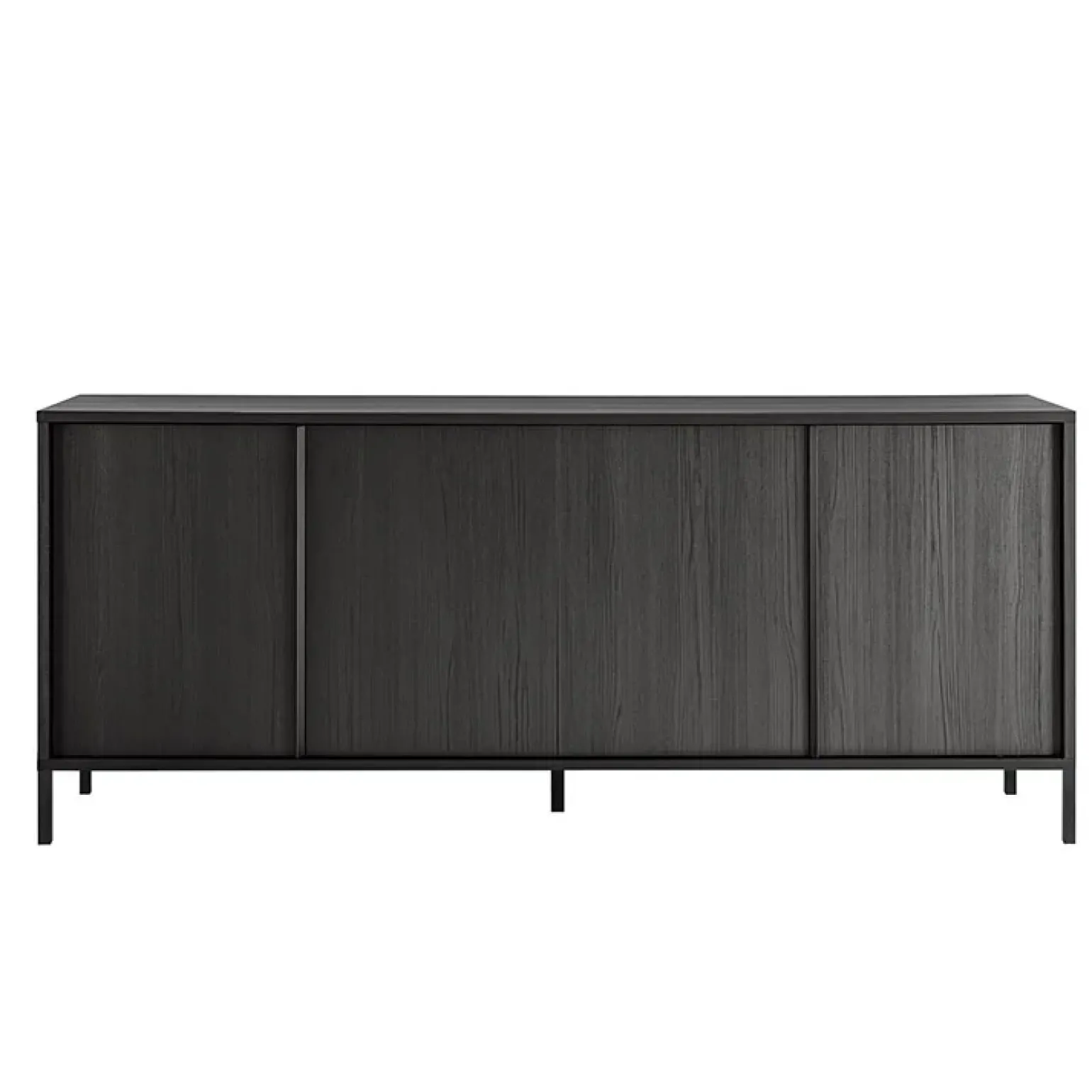 Madia 206x86h cm 4 ante moderna nero frassinato Absolut