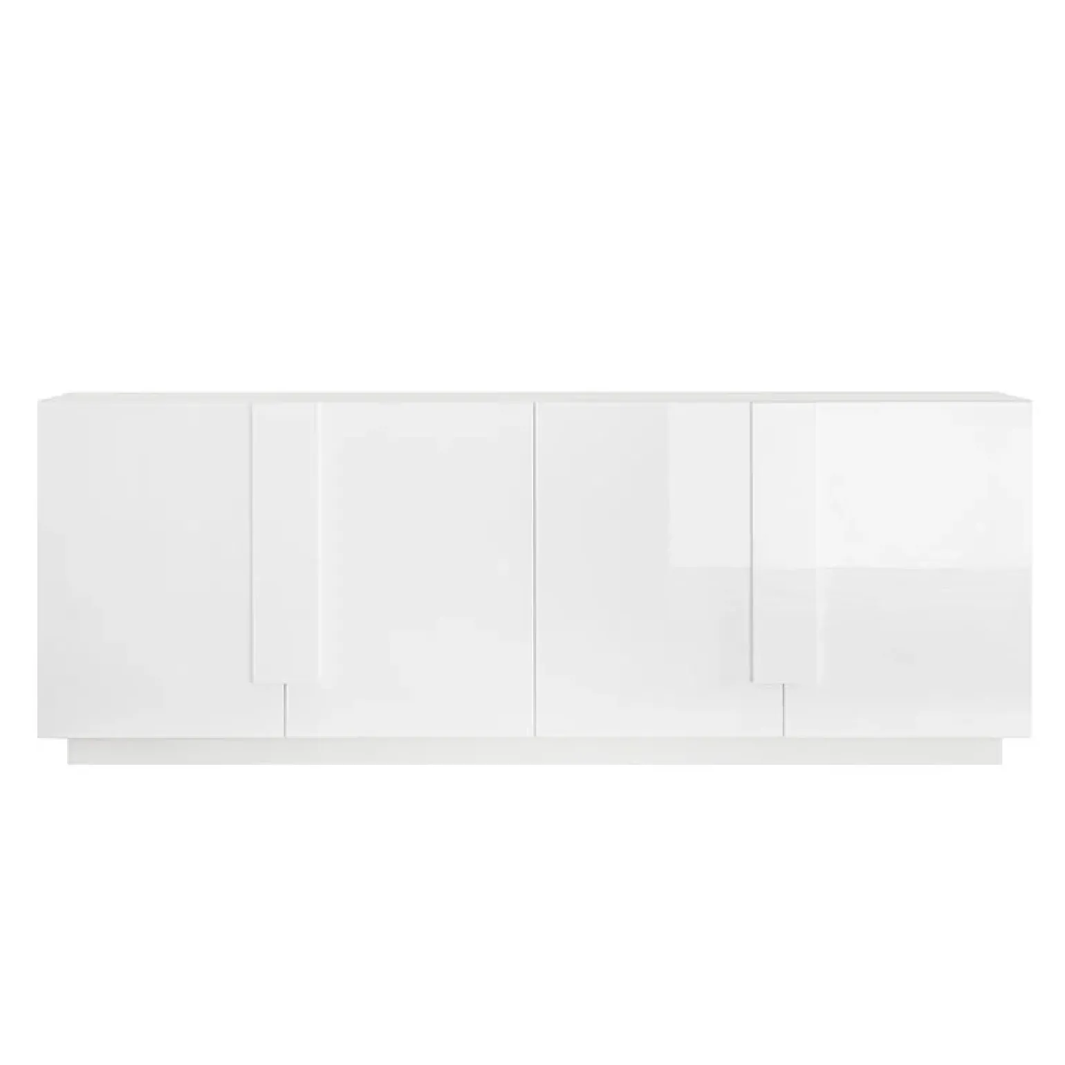 Madia 241x90h cm 4 ante moderna bianco laccato lucido Alvarez