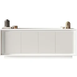 Madia 207x80h cm 4 ante moderna bianco opaco Deluxe