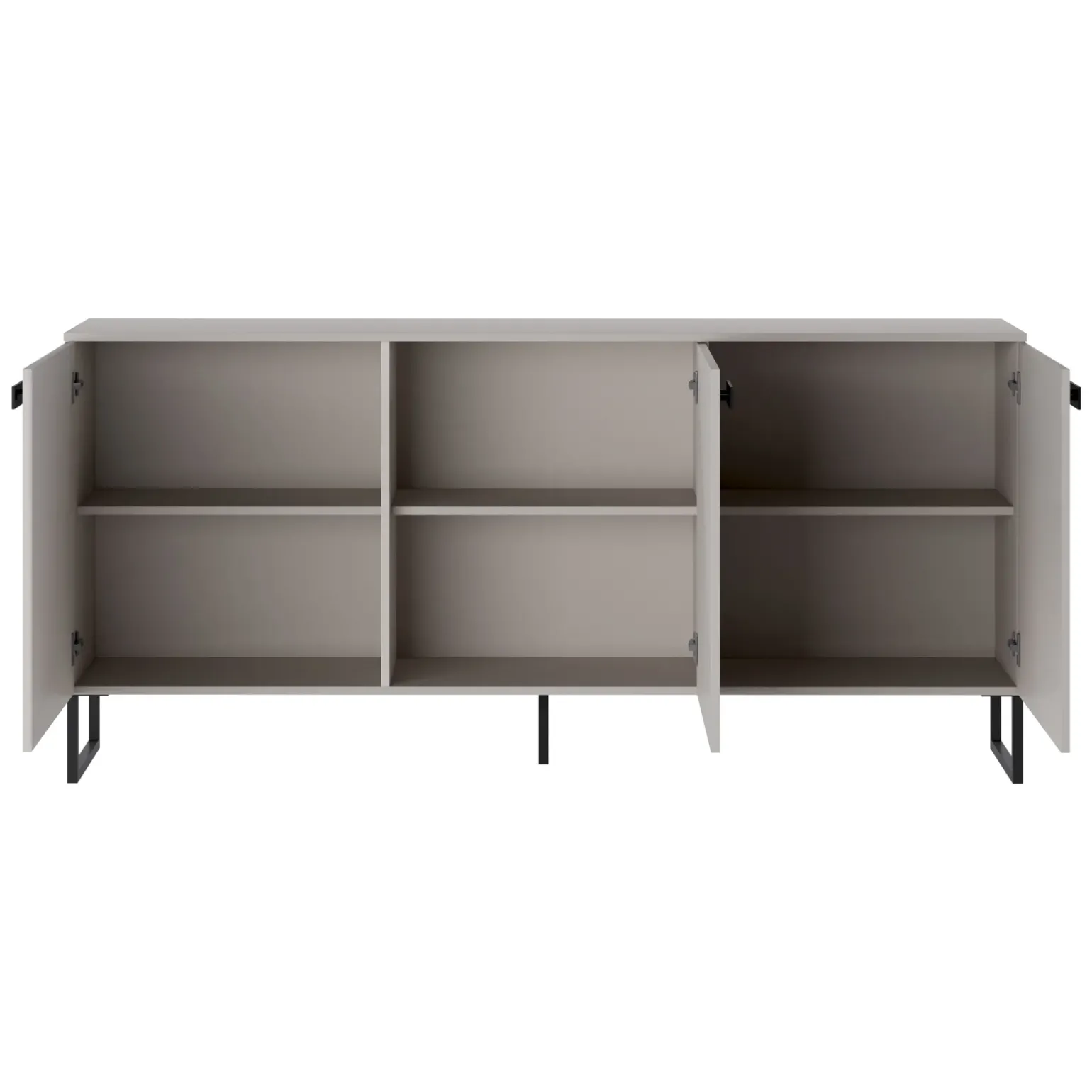 Madia 184x87h cm 3 ante moderna beige cashmere nero Casmira
