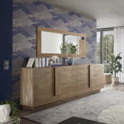 Madia 241x90h cm 4 ante moderna rovere Alvarez