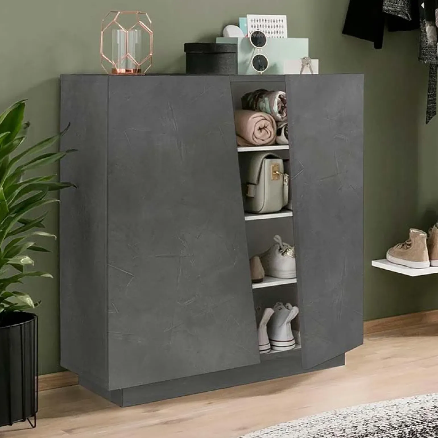 Madia 80x86h cm 2 ante moderna ossido Candia Gihome®
