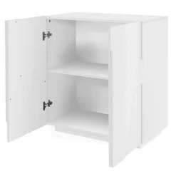 Madia 81x86h cm 2 ante moderna bianco lucido Zenzero Gihome®