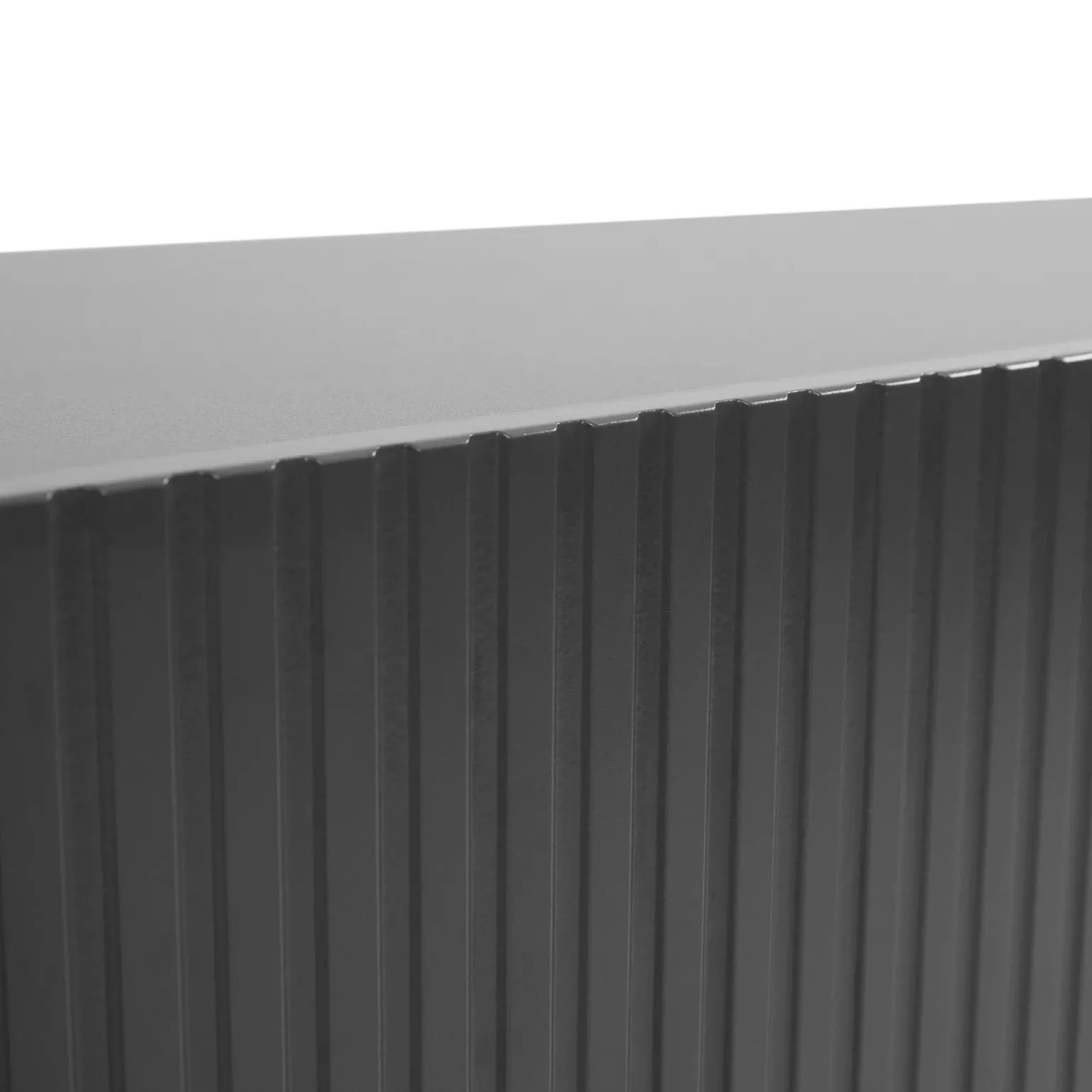 Madia 201x83h cm 4 ante moderna cannettato antracite Essence