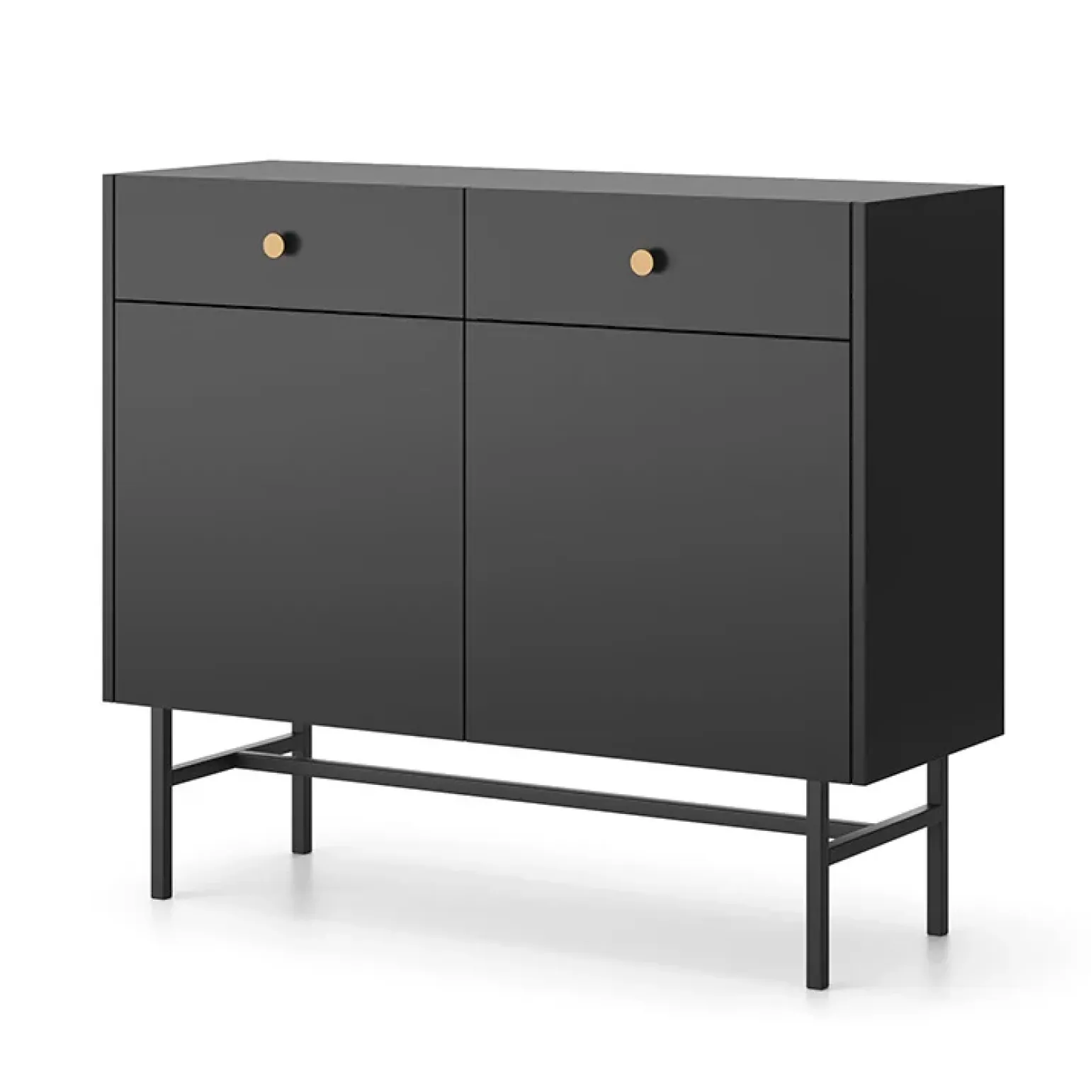 Madia 105x90h cm 2 ante moderna nero Eterna