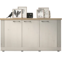 Madia 164x88h cm 3 ante moderna rovere bianco frassinato Doria