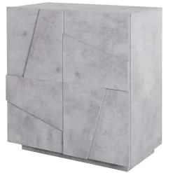 Madia 81x86h cm 2 ante moderna decorate cemento Zenzero Gihome®
