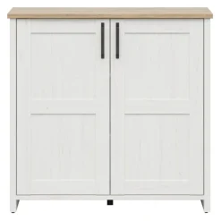 Madia 102x99h cm 2 ante scandinava bianco frassinato rovere Lars