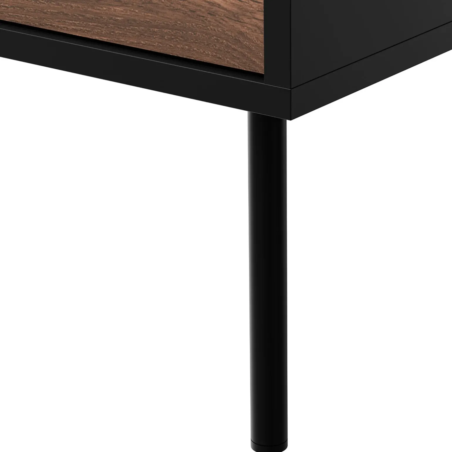 Madia 200x81h cm 4 ante soggiorno noce nero Wild