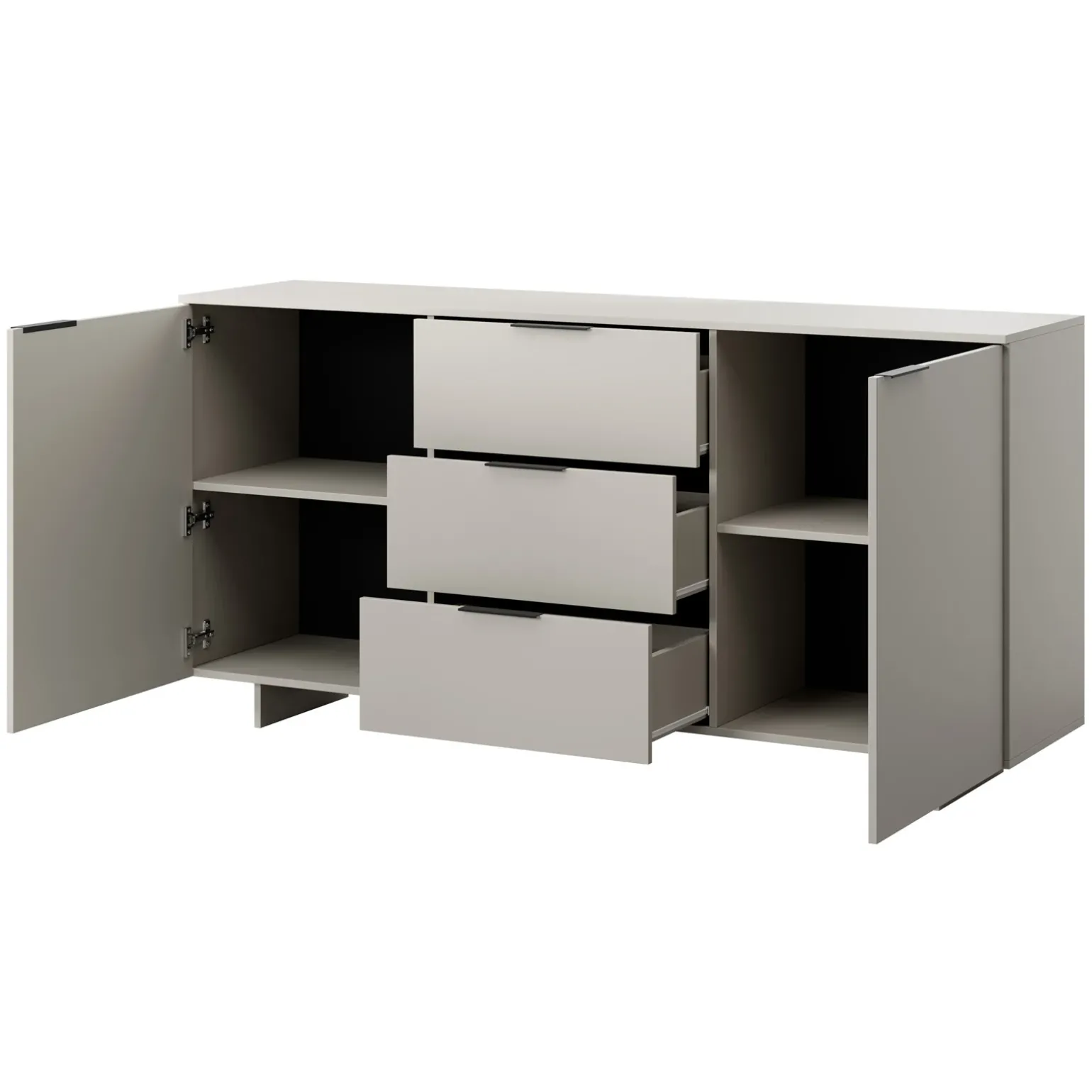 Madia 180x90h cm 2 ante soggiorno grigio Stone