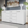 Madia 156x74h cm 4 cassetti design moderno bianco Pastello
