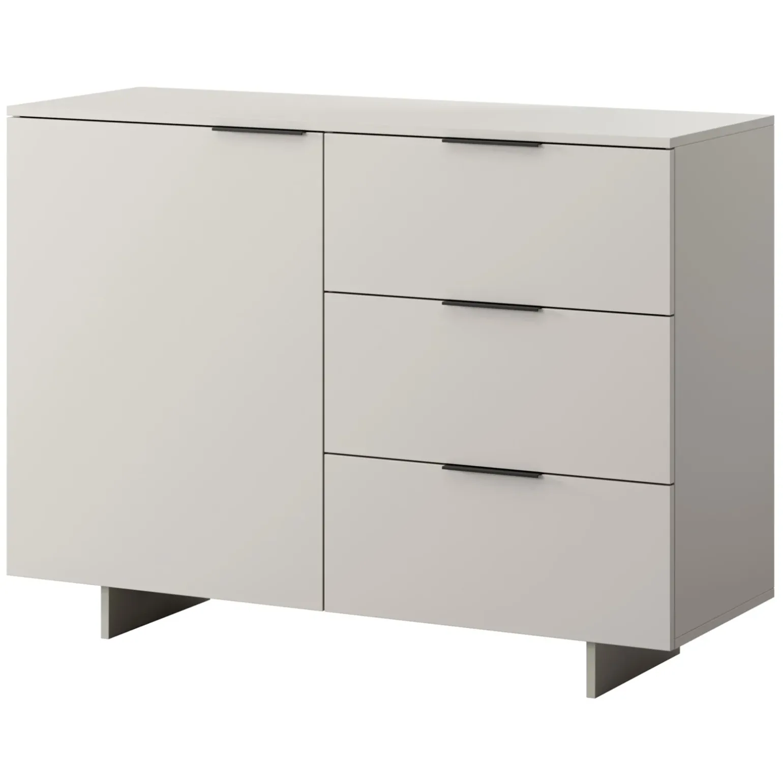 Madia 120x90h cm 3 cassetti soggiorno grigio Stone