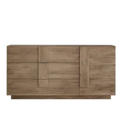 Madia 182x90h cm moderna 1 anta 3 cassetti rovere Alvarez