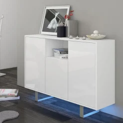 Madia 120x90h cm moderna bianco opaco e lucido Kelli Gihome®