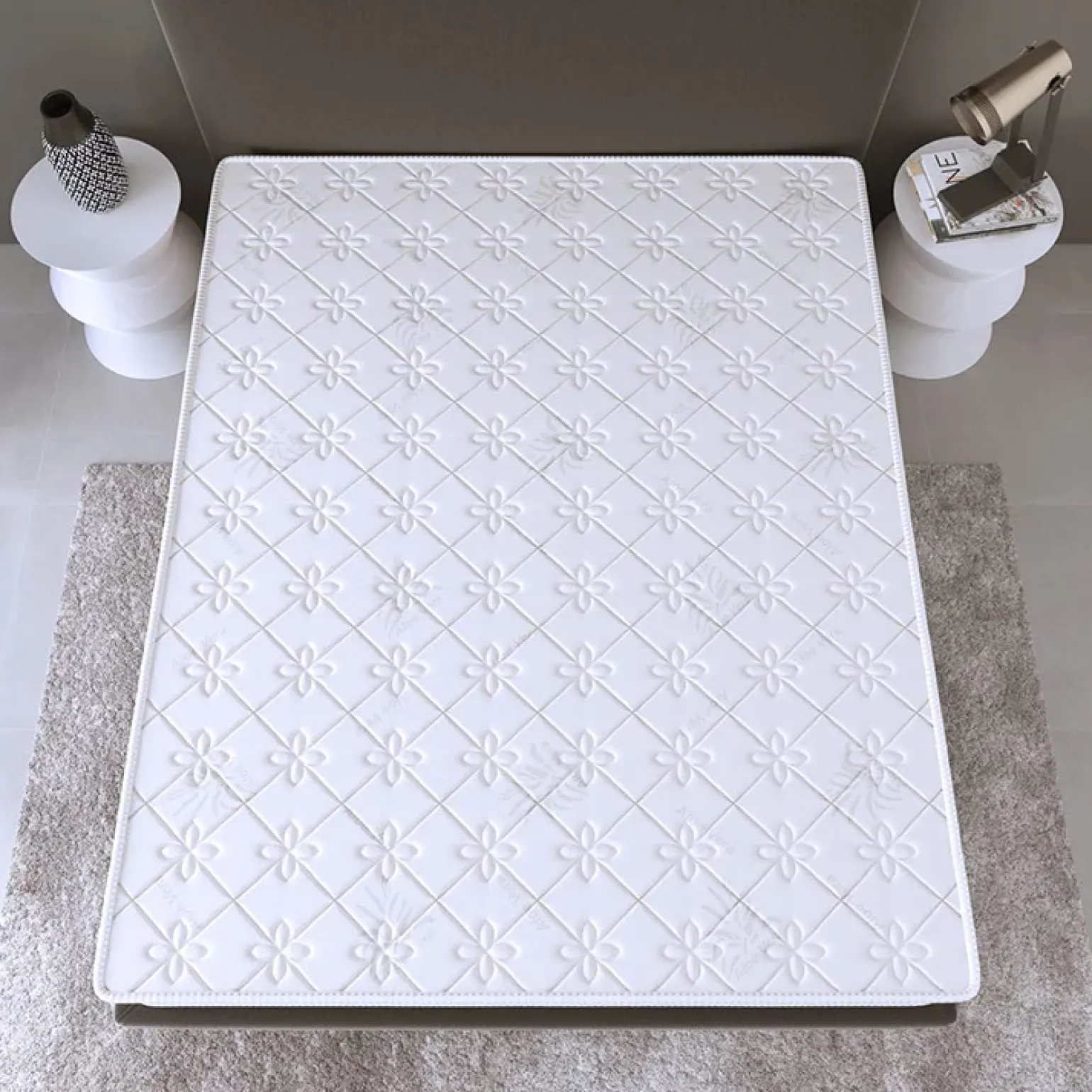 Materasso alla francese 140x200cm doppio strato memory antiacaro H. 24cm Superior Memory
