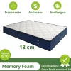 Materasso matrimoniale 160x190cm memory lato estivo e invernale H. 18cm Basic Dream 50