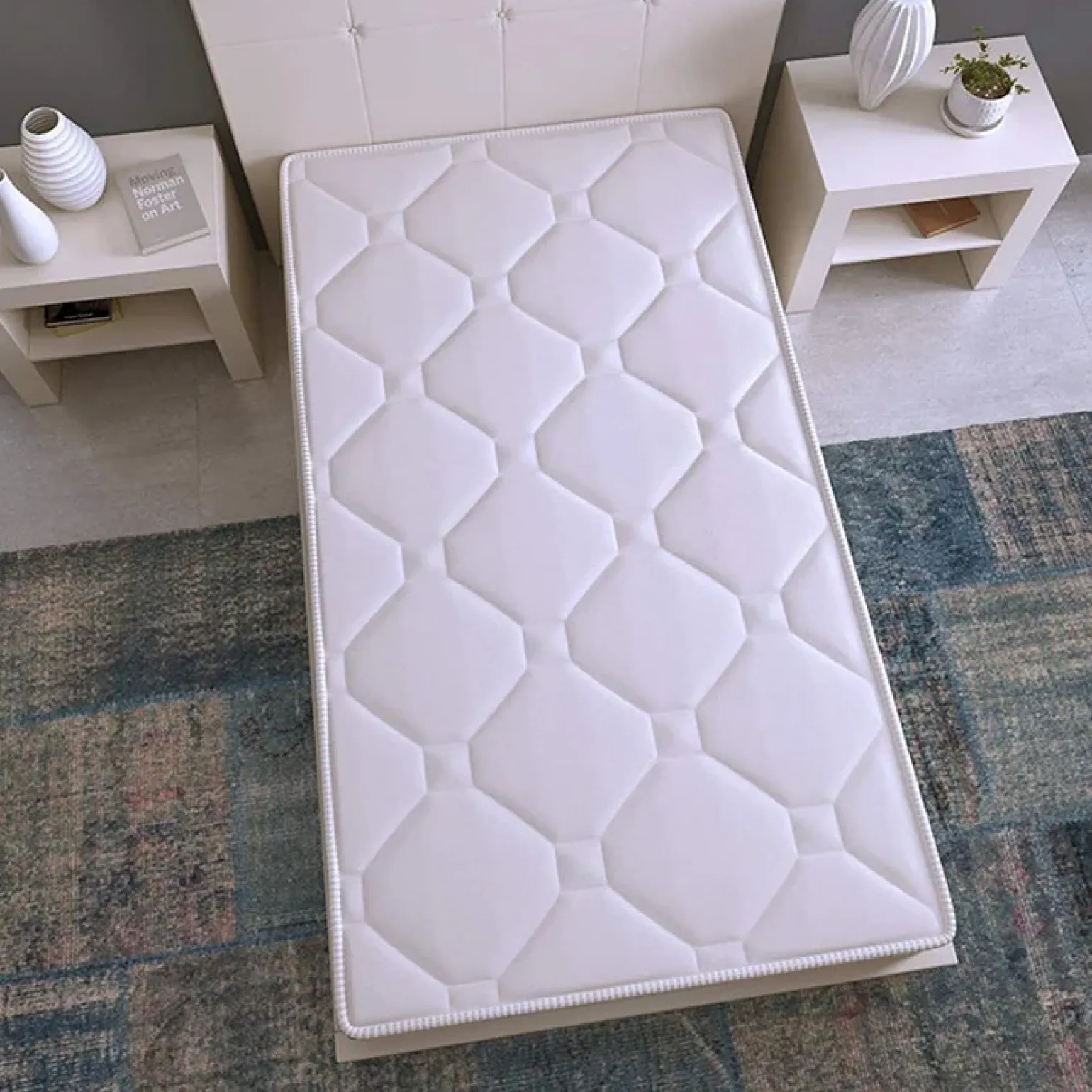 Materasso una piazza e mezza 120x190cm schiumato antiacaro H. 10cm Top Dream