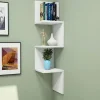 Mensola angolare libreria 25x106h cm da parete salvaspazio bianco opaco Graniti