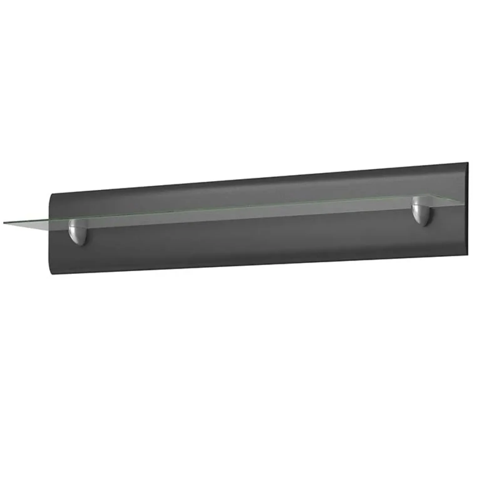 Mensola 120x22h cm da parete antracite lucido acciaio cromato Gordon