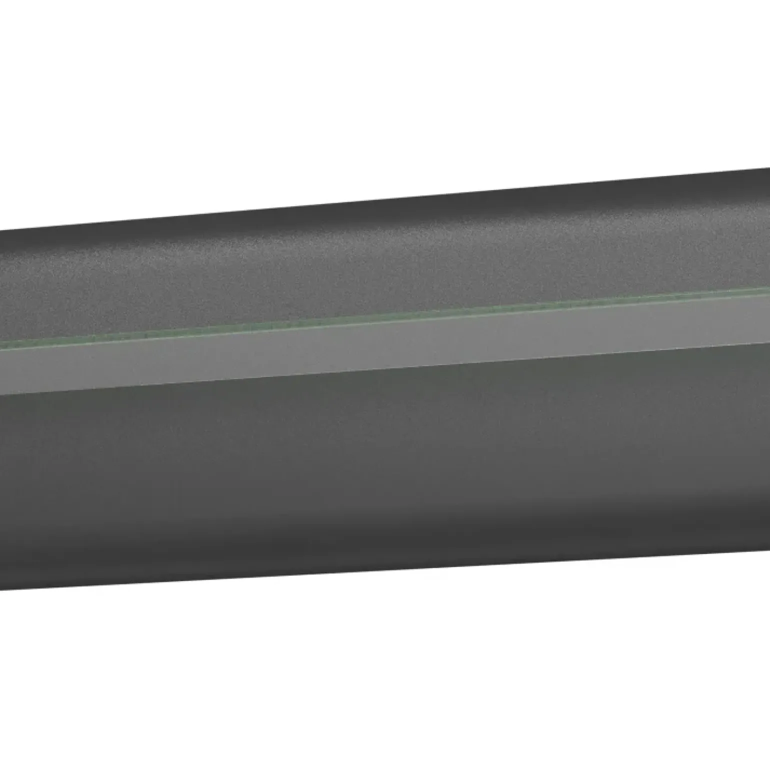 Mensola 120x22h cm da parete antracite lucido acciaio cromato Gordon