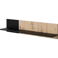 Mensola 110x25h cm da parete rovere nero Duble