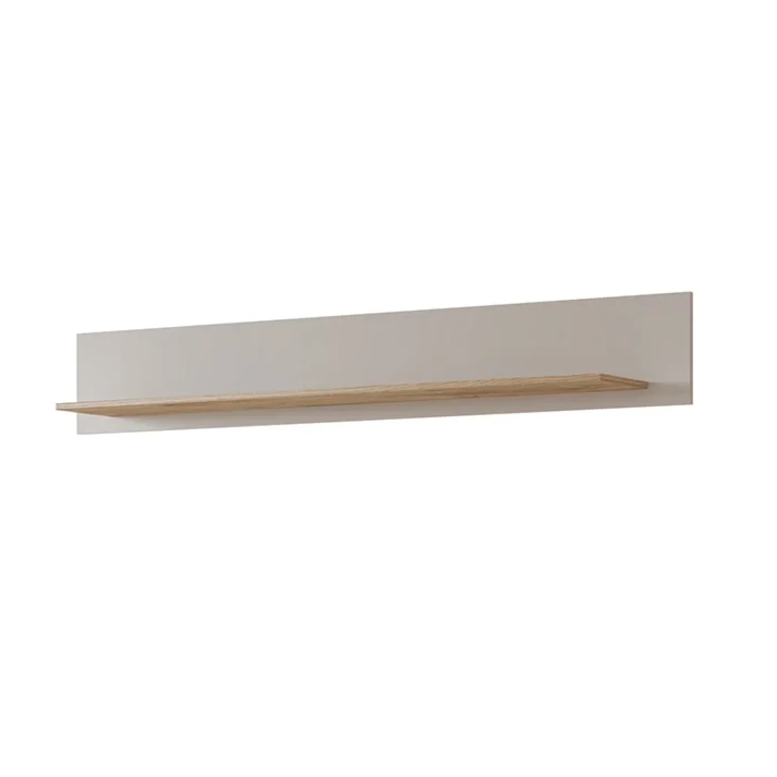 Mensola 160x24h cm da parete rovere tortora lucido Jumbo