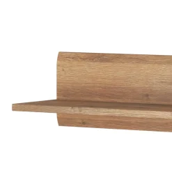 Mensola 160x22h cm moderna da parete soggiorno rovere nero Maiorca