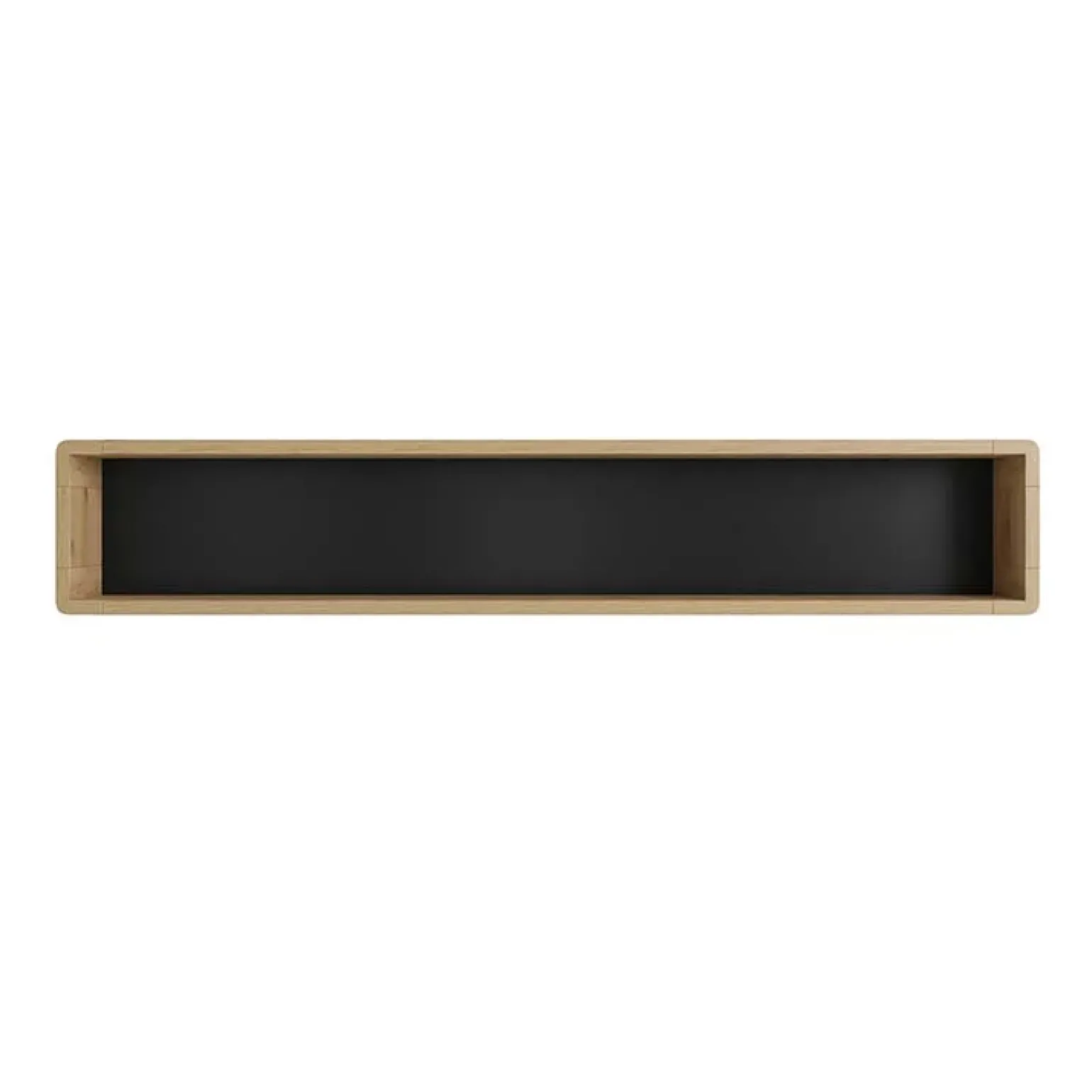 Mensola 150x27h cm moderna soggiorno rovere nero opaco Esmond