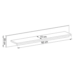 Mensola 107x19h cm moderna soggiorno bianco lucido Alia Gihome®
