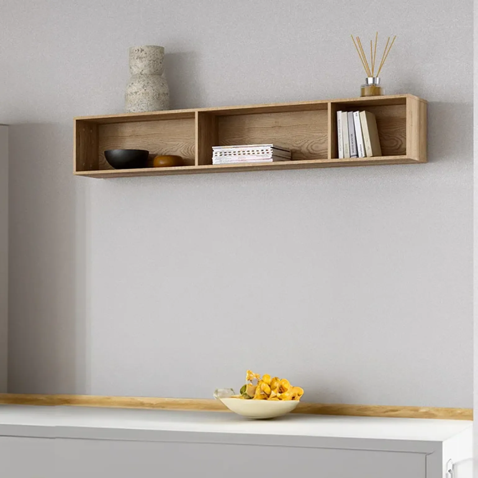 Mensola 145x24h cm rovere nero Alabaster